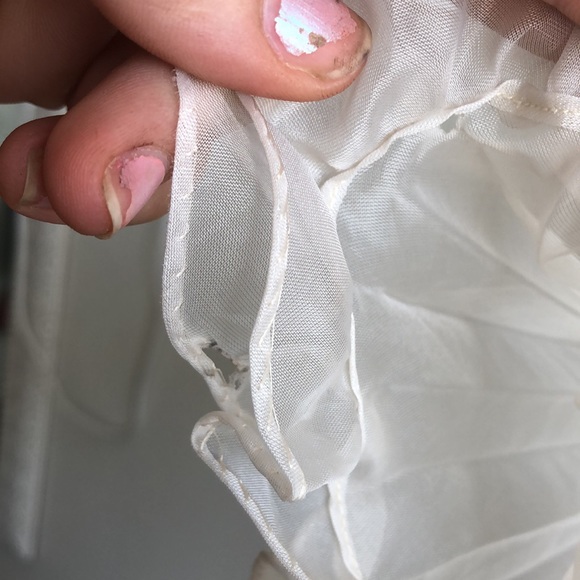 Handmade Vintage Statement Sleeve Lace Dress - Picture 7 of 11